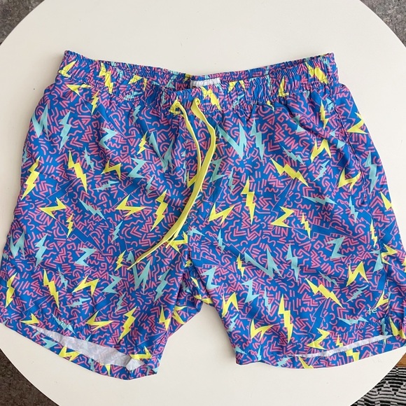 Tipsy Elves 8” Lightning Bolt Swim Trunks Men’s Size XL Lined - Picture 1 of 9